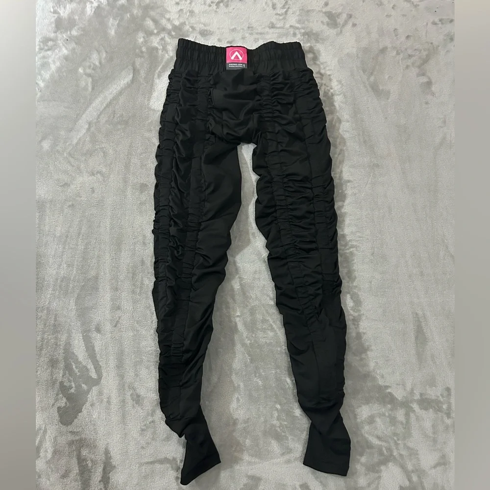 AGOGIE +40 wearable resistance ruched black pants - Picture 4 of 9